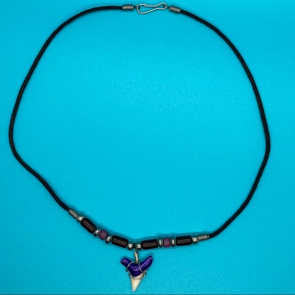 Other - DARK BLUE MENS SHARKTOOTH NECKLACE
